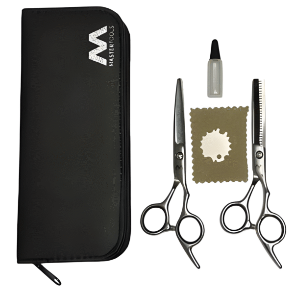 Kit Tijera Negra Microdentada 5,5"