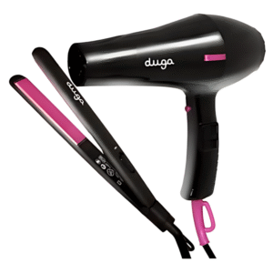 Duga Kit Secador + Plancha Negro
