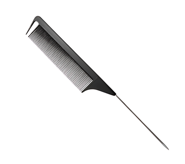 Peine Carbono Con Cola Metal