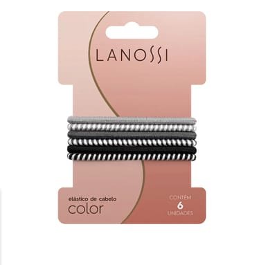 LS2527 Conj Elasticos Color Silver X 6 Unid