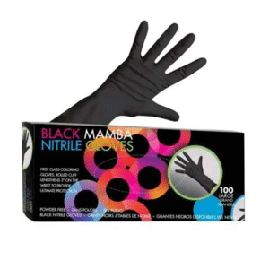 NITRILE GLOVES X 100 NEGROS MED