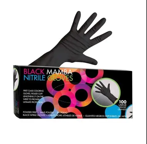 NITRILE GLOVES X 100 NEGROS MED