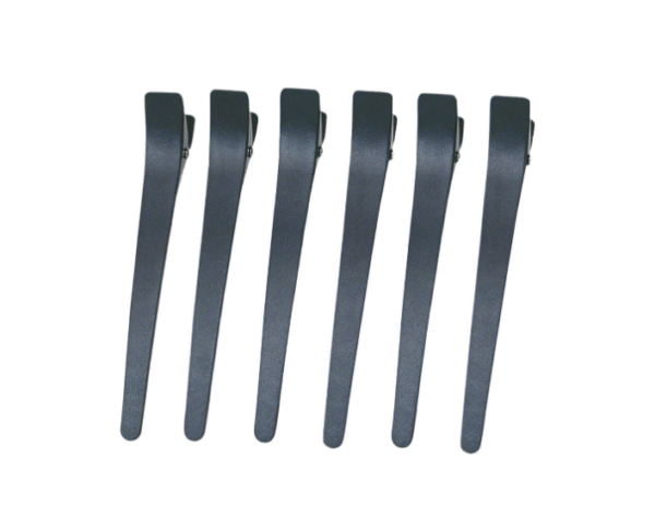 BOLSA 6 PINZAS PLASTICO, NEGRAS