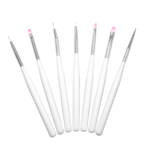 SET PINCELES DECO UÑAS X 7 UNIDADES.