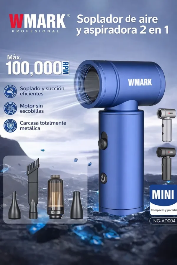 MINI ASPIRADORA SOPLADORA WMARK 2 EN 1
