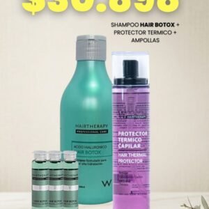 WPRO SHAMPOO BOTOX + PROTECTOR TERMICO + AMPOLLA