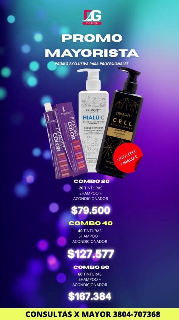 PROMOS PRIMONT COLORES + SHAMPOO - HIALU C Y CELL-