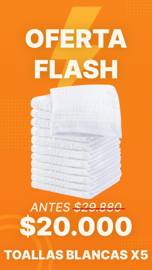 TOALLAS BLANCAS X5