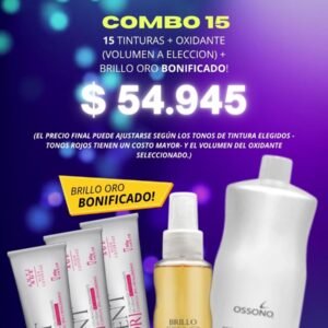 OFERTA COLORACION OSSONO  15 COLORES + OXIDANTES + BRILLO OROR