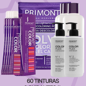 Frame 74 OFERTA PRIMONT 60 TINTURAS + 6 OXIDANTE + COLOR PLEX N°1 - N°2 + DECOLORANTE x700