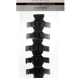 BROCHES PLASTICO PEQUE?O X 6 UND, NEGROS