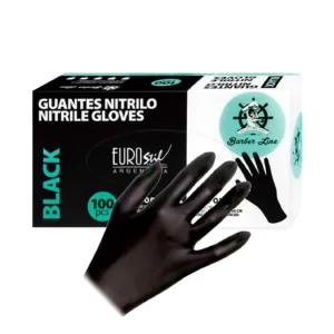 CAJA 20 GUANTES DE NITRILO NEGROS MED.