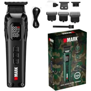 WMARK TRIMMER BLACK RECHARGEABLE DETAIL USB