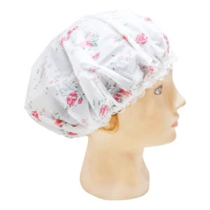 GORRO DE DUCHA FLOREADO C/PUNTILLA